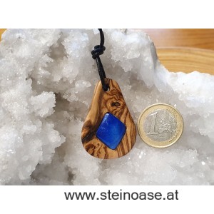 Anhänger Lapis Lazuli mit Olivenholz